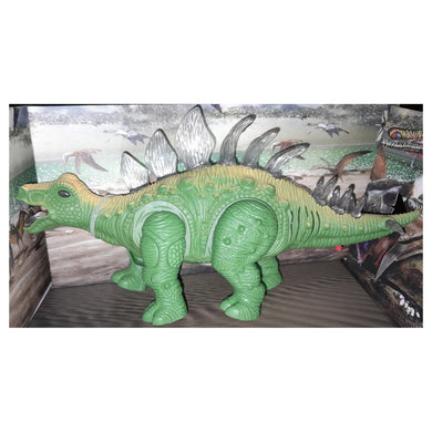 Dinosaurio andador con luz y sonido verde