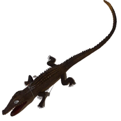 Figura cocodrilo marrón de juguete
