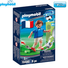 Cargar imagen en el visor de la galería, Jugador de fútbol Francia 1 Playmobil Sports Action (70480) futbolista
