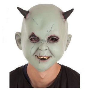 mascara cabeza diablo verde