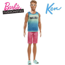 Cargar imagen en el visor de la galería, Barbie Ken Malibu Fashionista con vitíligo pelo castaño
