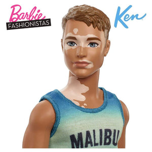 Barbie Ken Malibu Fashionista con vitíligo pelo castaño-(2)