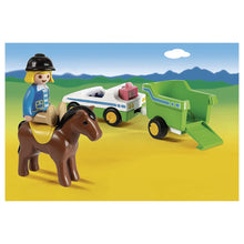 Cargar imagen en el visor de la galería, Coche con remolque y caballo PLAYMOBIL 123 (70181)
