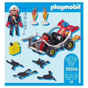 Playmobil 70554 Kart bomberos de acrobacias con mangueras contraincendios