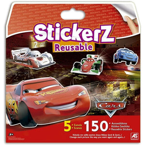 Stickers Cars 150 pegatinas reutilizables
